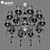 Elegant Crystal Pendant Chandelier 3D model small image 3