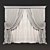 Elegant Drapery Set 3D model small image 3