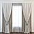 Elegant Drapery Curtains 3D model small image 1