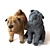 Cute Sharpei Puppies for Home Decor 3D model small image 1