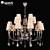 Elegant Crystal Pendant Chandelier 3D model small image 1