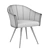 Elegant Ivory Chair with Chrome Legs 3D model small image 2