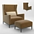 Luxury Goldfinger Armchair 3D model small image 1
