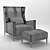 Luxury Goldfinger Armchair 3D model small image 2