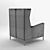 Luxury Goldfinger Armchair 3D model small image 3