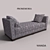 Elegant Zinc Chaise Longue 3D model small image 1