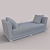 Elegant Zinc Chaise Longue 3D model small image 2