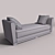 Elegant Zinc Chaise Longue 3D model small image 3