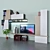 Modern Book Storage System with Curved TV & Vases 3D model small image 1