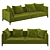 Italian Luxury: Gio Ceccotti Sofa 3D model small image 1