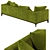 Italian Luxury: Gio Ceccotti Sofa 3D model small image 2