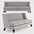 Elegant Fortuna 4 Seater Sofa 3D model small image 1