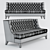 Elegant Fortuna 4 Seater Sofa 3D model small image 2