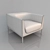 Modern Upholstered Armchair 3D model small image 3