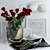 Elegant Rose Set with Marble Bust & Lips 3D model small image 1