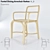 Fontal Rattan Dining Armchair 3D model small image 1