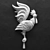 Carved Cockerel Decor: Rustic Kitchen Perfection 3D model small image 2