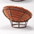 Rattan Papasan Chair & Mamasan Sofa Set 3D model small image 2