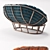 Rattan Papasan Chair & Mamasan Sofa Set 3D model small image 3