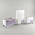 Alondra Kurve Violet: Stylish Children's Furniture Set 3D model small image 1