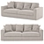 Swan Harvard Sofa: Elegant and Versatile 3D model small image 1