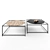 Modern Square Coffee Table with Round Top 3D model small image 1