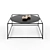 Modern Square Coffee Table with Round Top 3D model small image 2