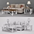 Sansimeon Stone Living Room Set by Ashley - Complete and Stylish 3D model small image 2