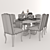 Pottery Barn Dining Set: Elegant and Functional 3D model small image 3