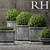 Classy Zinc Footed Planters 3D model small image 1