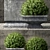 Classy Zinc Footed Planters 3D model small image 2