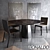 Sleek Mythos Table + Sicla Chair 3D model small image 1