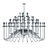 Elegant Champagne Crystal Chandelier. 65 lights 3D model small image 2