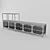 Vintage Industrial TV Storage Unit 3D model small image 2