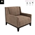 Modern Morgan Club Lounge Chair 3D model small image 1