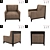 Modern Morgan Club Lounge Chair 3D model small image 2