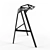 Sleek Aluminum Stool 3D model small image 2