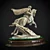 Elegant Horse Statuette 3D model small image 2