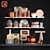 Elegant Copper Kitchen Set 3D model small image 1