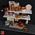 Elegant Copper Kitchen Set 3D model small image 3