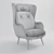 Elegant Ro Chair by Fritz Hansen 3D model small image 3