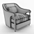 Modern Baker Hermano Armchair in Multiple Formats 3D model small image 3