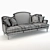 Elegant Montmartre Sofa by Bizzotto 3D model small image 2