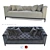 Elegant Cesare Sofa by Eichholtz 3D model small image 1