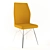 Modern Mustard Yellow Chair with Chrome Metal Frame 3D model small image 1