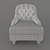 Elegant MESTRE Armchair by FRATELLI BARRI 3D model small image 3