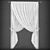 Classic Style Curtains 3D model small image 1