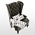 Trent Austin Wingback Chair (PRO) 3D model small image 2