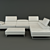 Modern Leather Corner Sofa 3D model small image 2