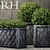 Restoration Hardware Steel Planters 3D model small image 1